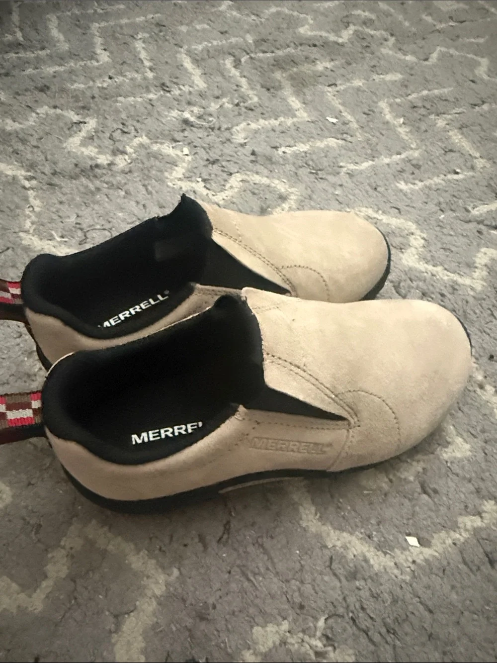Merrell boys Slide-On Suede Casual Shoes in Light Taupe